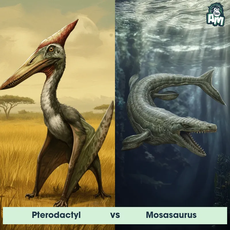 Pterodactyl vs Mosasaurus - Animal Matchup