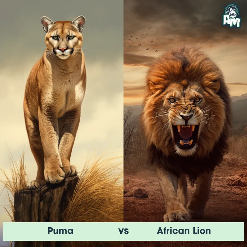 Puma vs African Lion - Animal Matchup