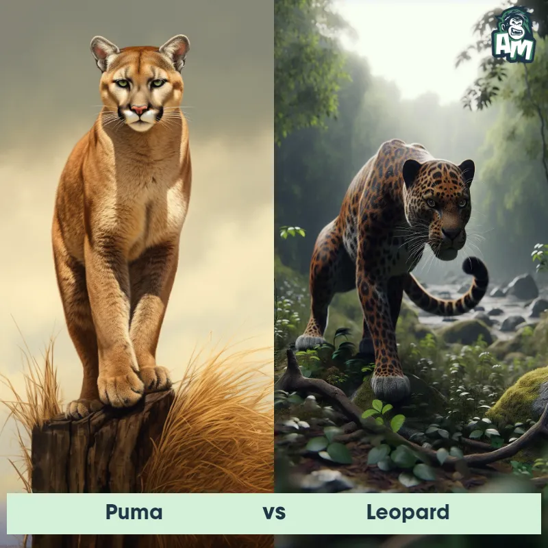 Puma vs Leopard - Animal Matchup