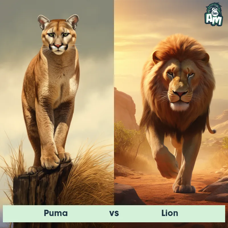 Puma vs Lion - Animal Matchup