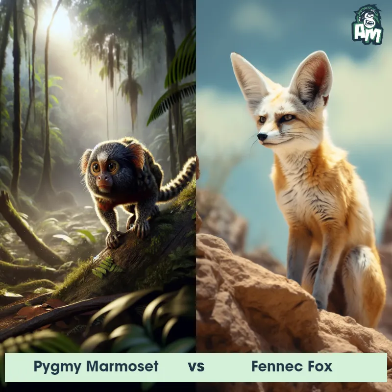 Pygmy Marmoset vs Fennec Fox - Animal Matchup