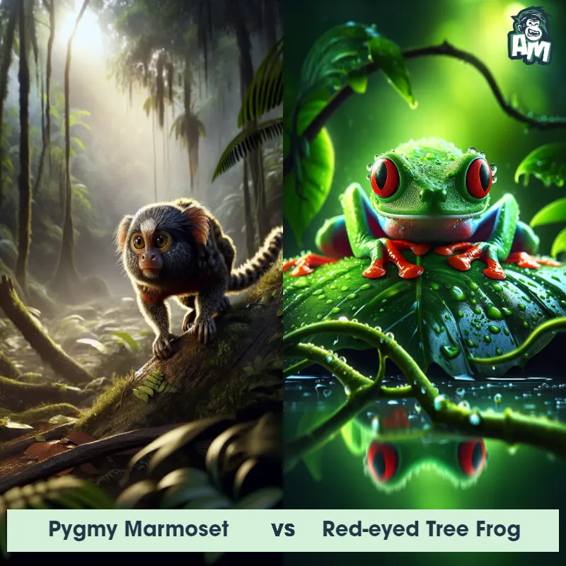 Pygmy Marmoset vs Red-eyed Tree Frog - Animal Matchup