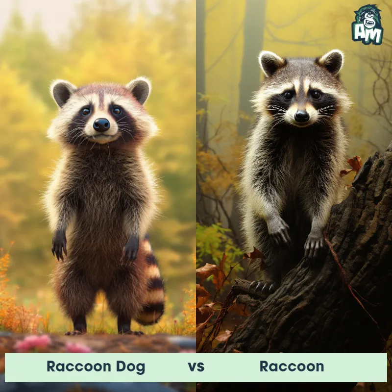Raccoon Dog vs Raccoon - Animal Matchup