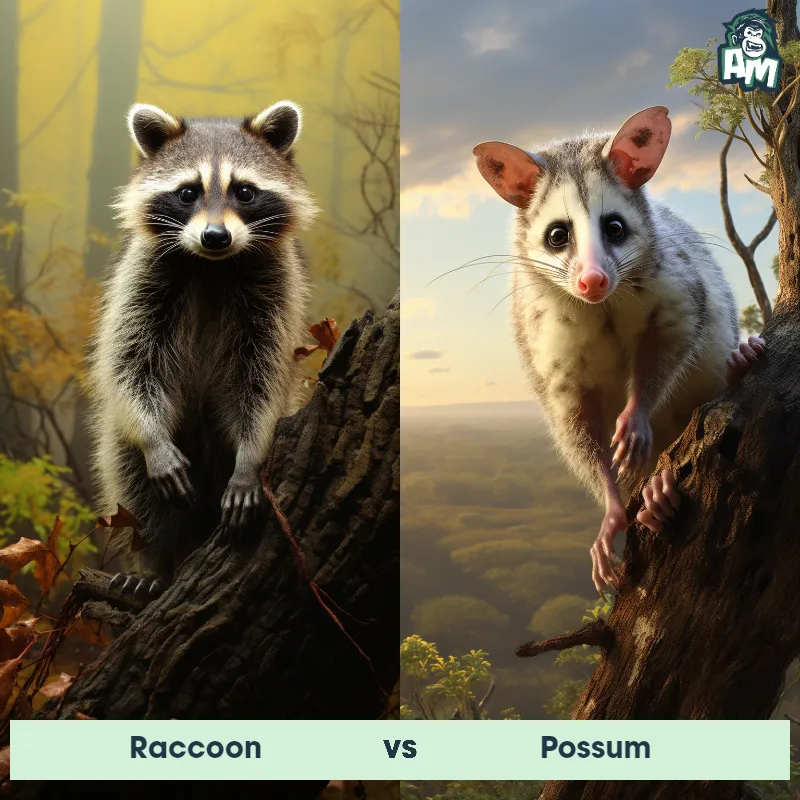 Raccoon vs Possum - Animal Matchup