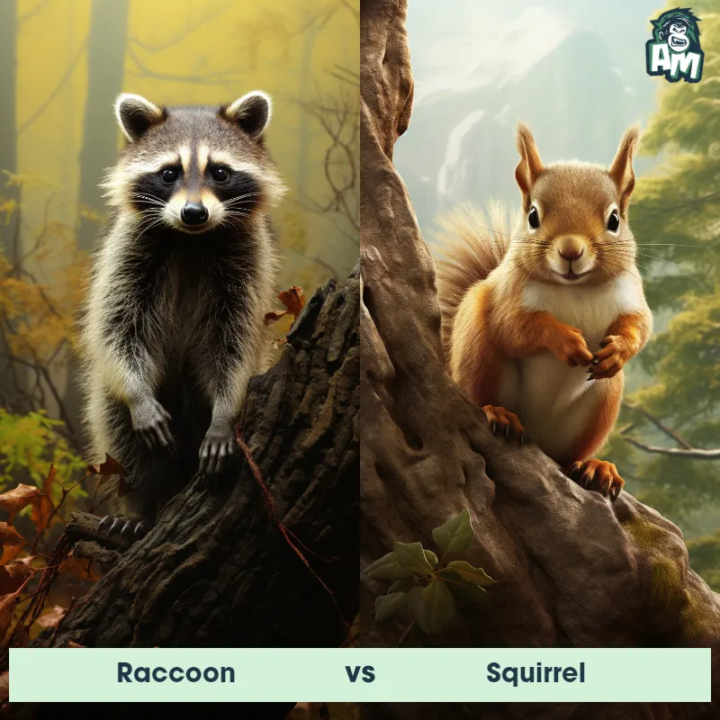 Raccoon vs Squirrel - Animal Matchup