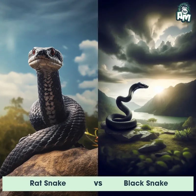 Rat Snake vs Black Snake - Animal Matchup