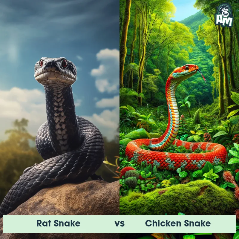Rat Snake vs Chicken Snake - Animal Matchup