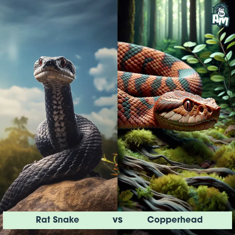 Rat Snake vs Copperhead - Animal Matchup