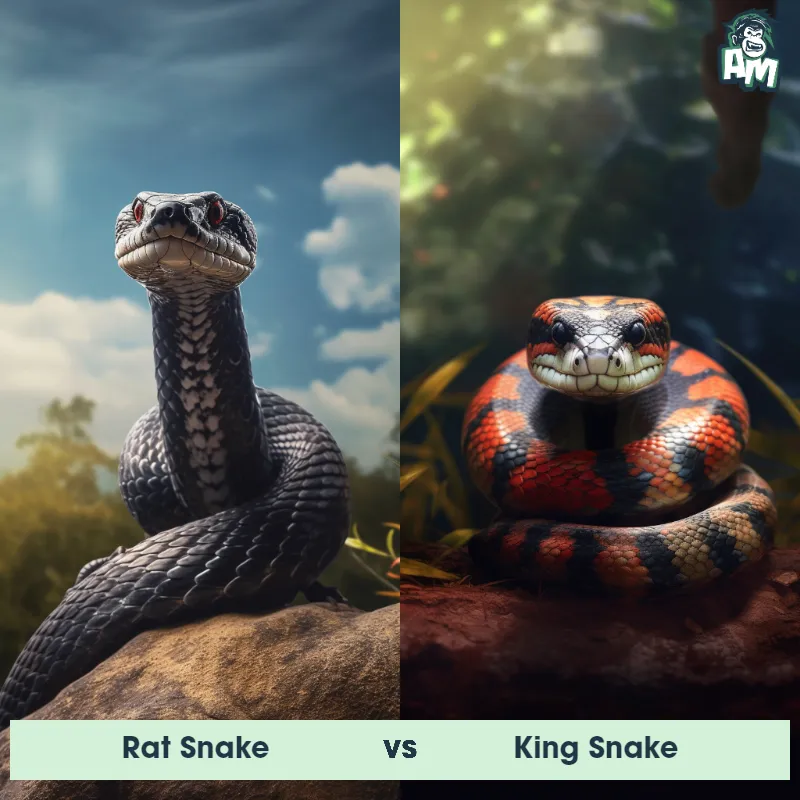 Rat Snake vs King Snake - Animal Matchup