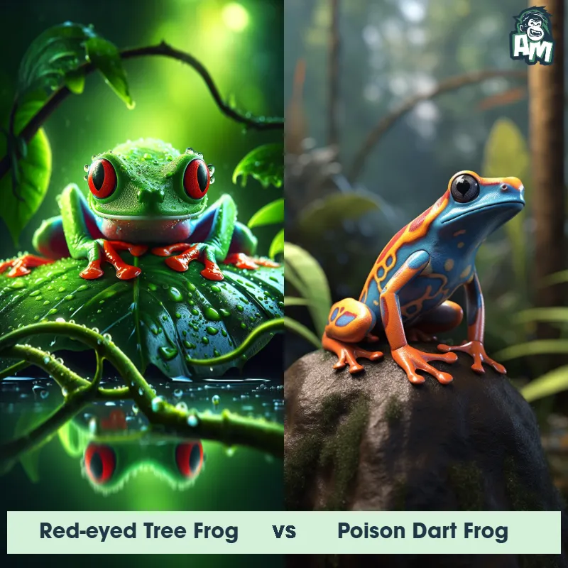 Red-eyed Tree Frog vs Poison Dart Frog - Animal Matchup