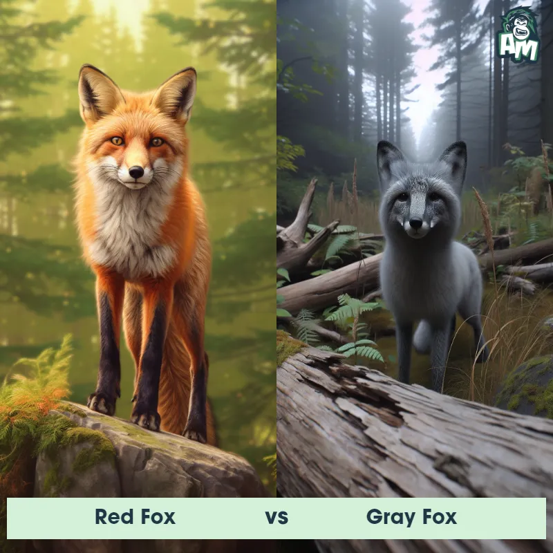 Red Fox vs Gray Fox - Animal Matchup