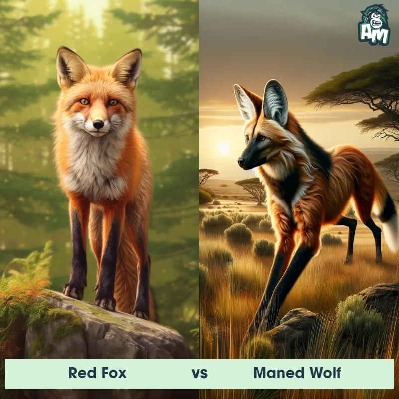 Red Fox vs Maned Wolf - Animal Matchup