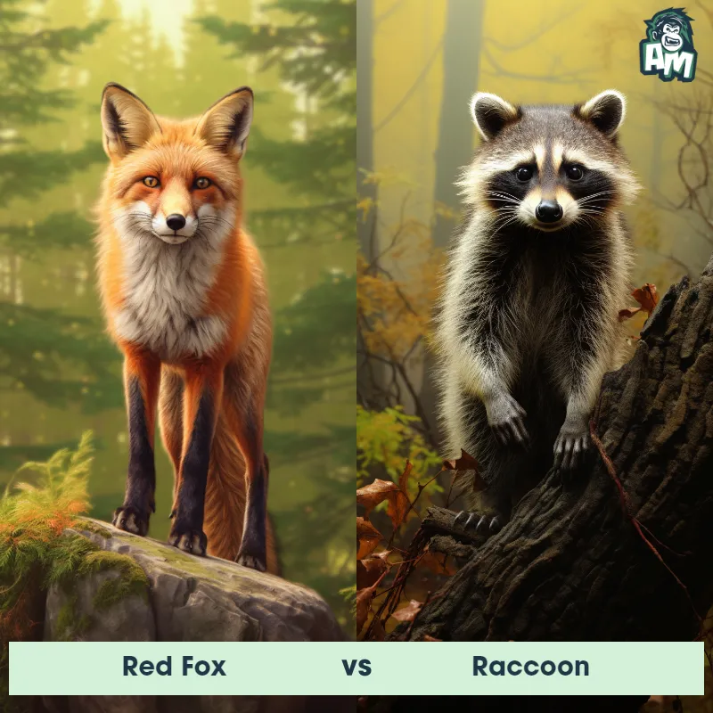 Red Fox vs Raccoon - Animal Matchup