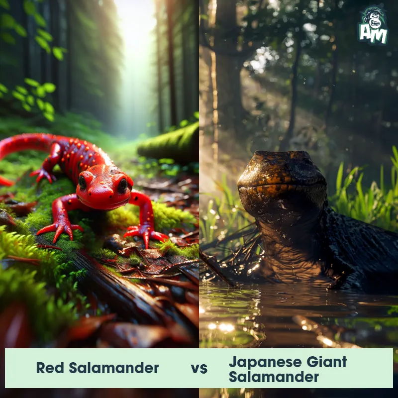 Red Salamander vs Japanese Giant Salamander - Animal Matchup