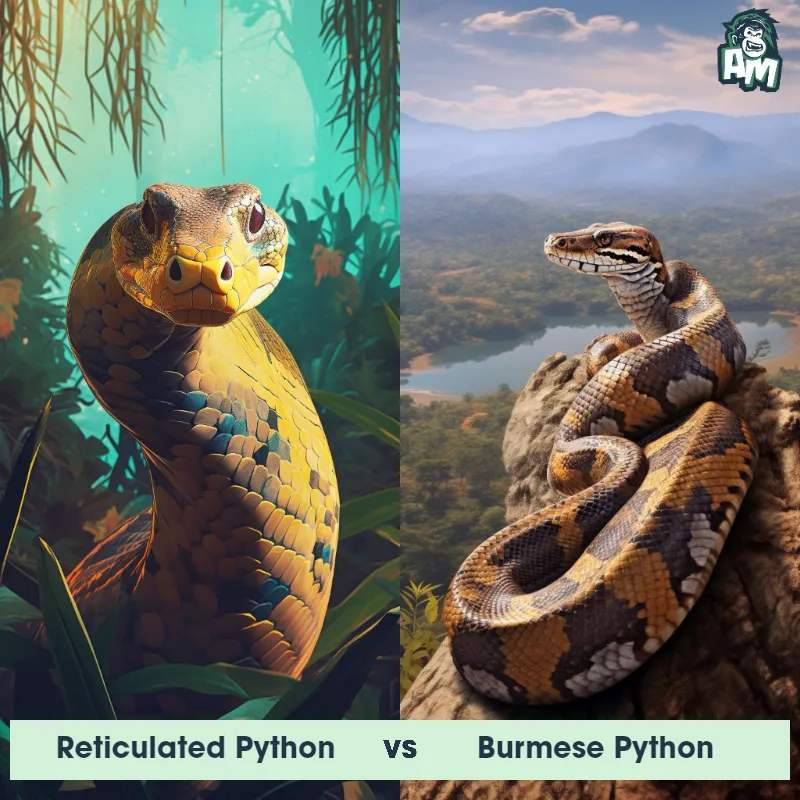Reticulated Python vs Burmese Python - Animal Matchup
