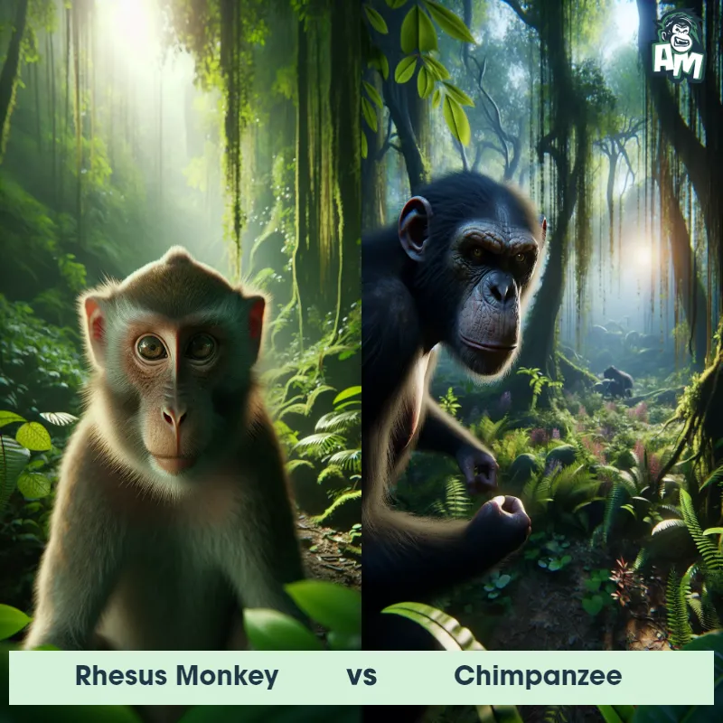 Rhesus Monkey vs Chimpanzee - Animal Matchup