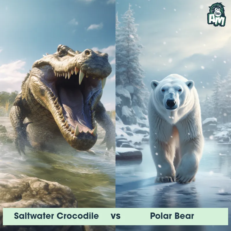 Saltwater Crocodile vs Polar Bear - Animal Matchup