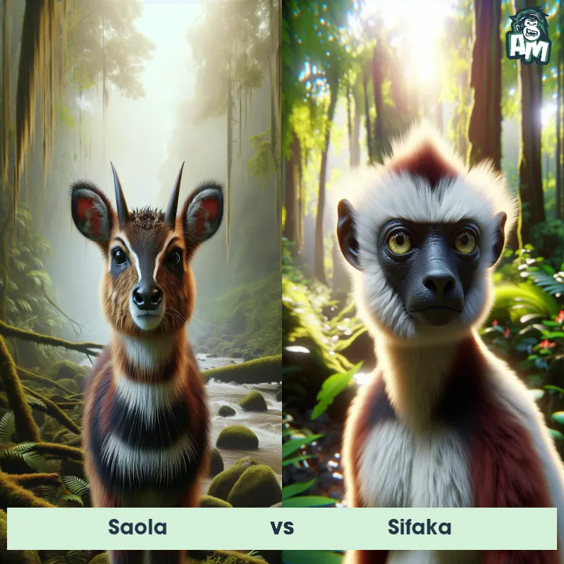 Saola vs Sifaka - Animal Matchup
