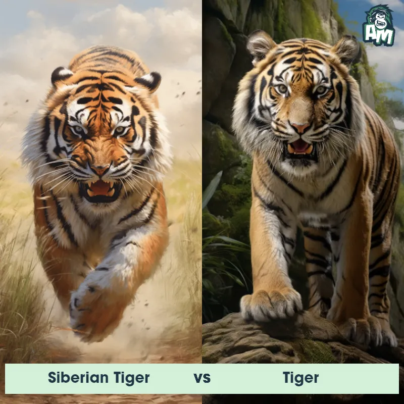 Siberian Tiger vs Tiger - Animal Matchup
