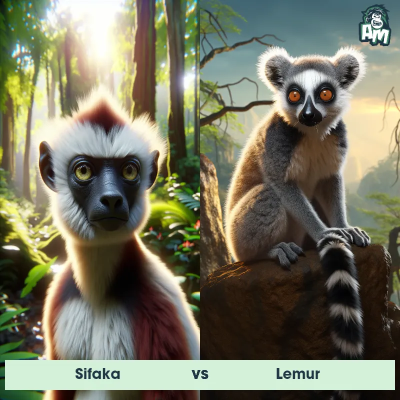 Sifaka vs Lemur - Animal Matchup