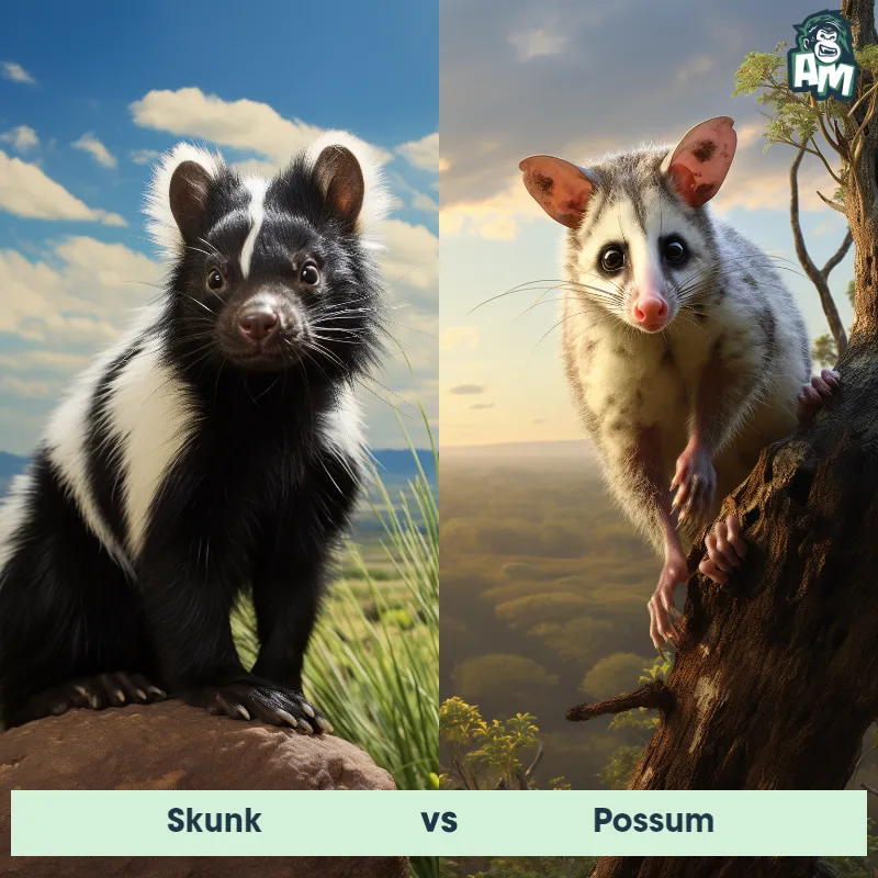 Skunk vs Possum - Animal Matchup