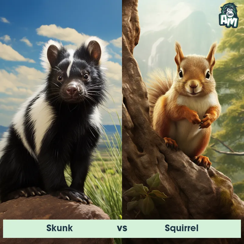 Skunk vs Squirrel - Animal Matchup