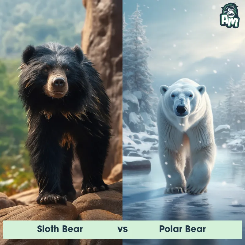 Sloth Bear vs Polar Bear - Animal Matchup