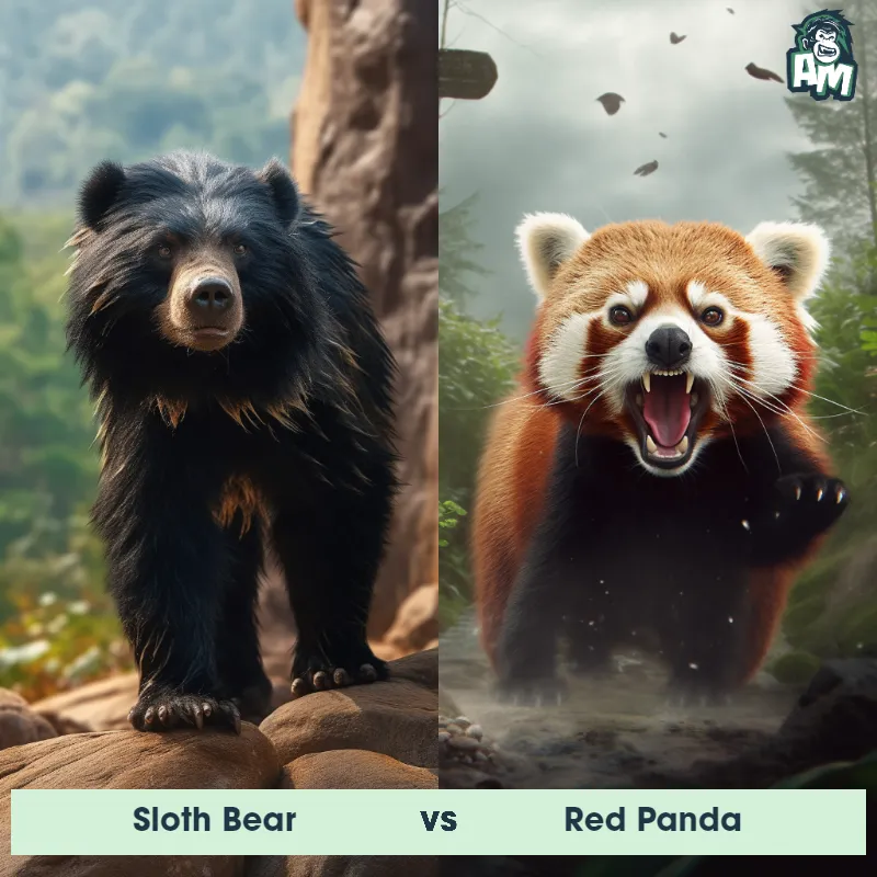 Sloth Bear vs Red Panda - Animal Matchup