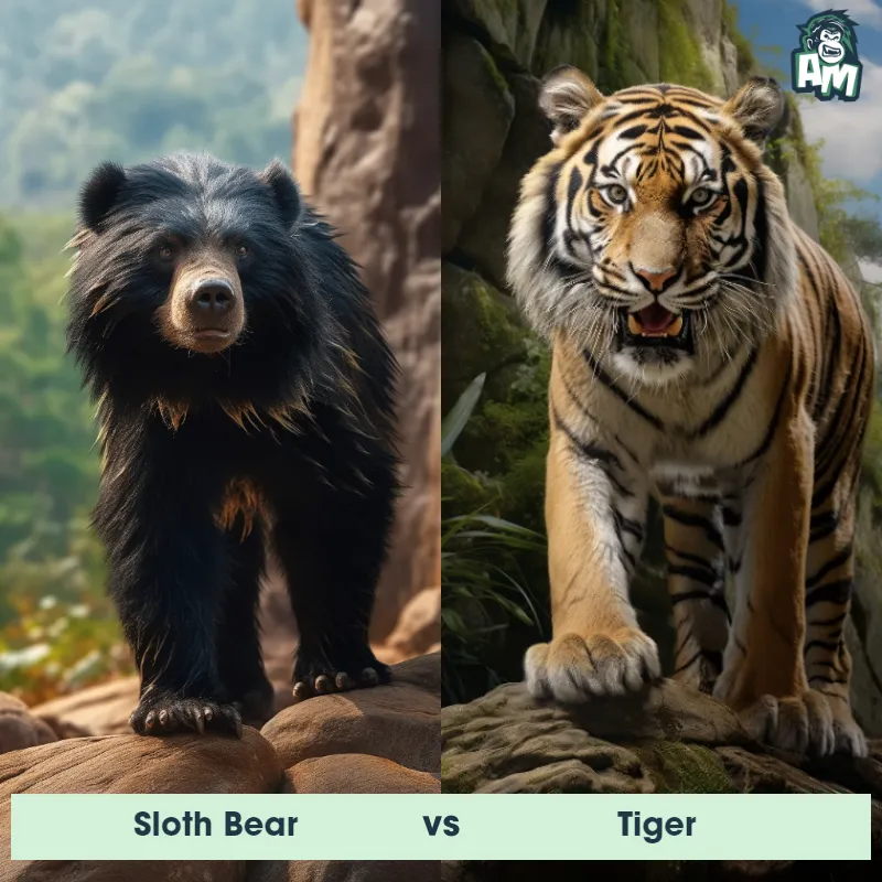 Sloth Bear vs Tiger - Animal Matchup