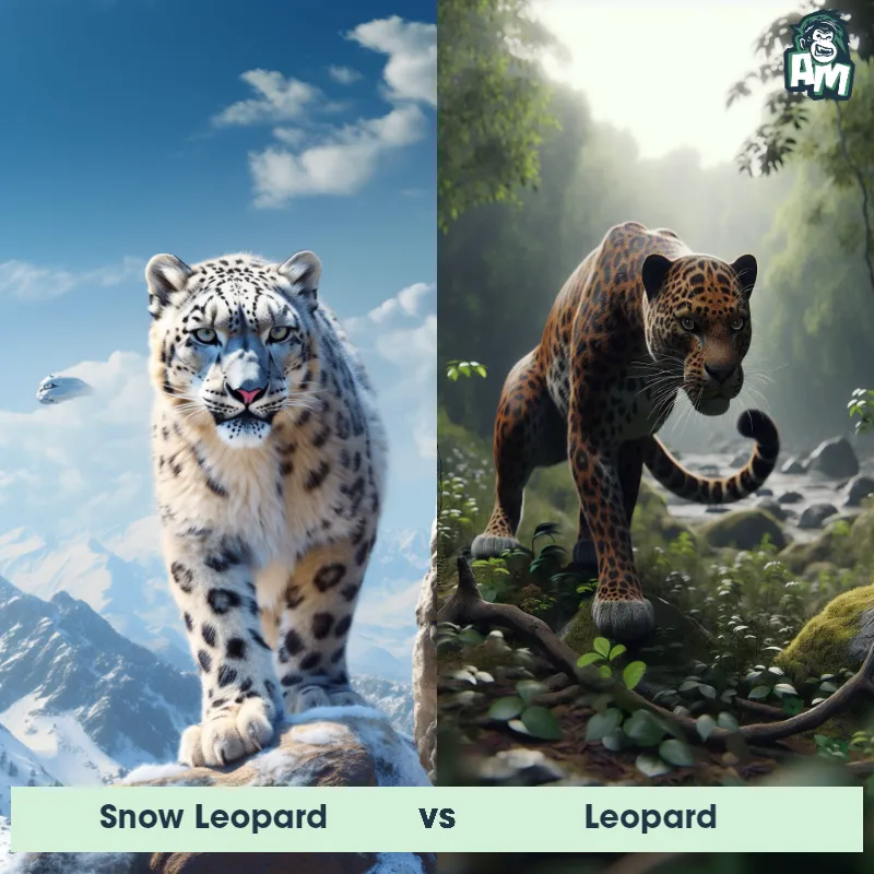 Snow Leopard vs Leopard - Animal Matchup