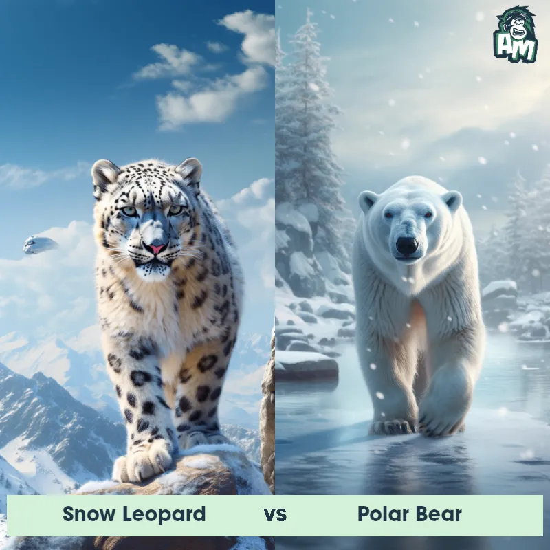 Snow Leopard vs Polar Bear - Animal Matchup
