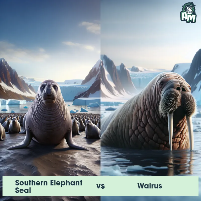 Southern Elephant Seal vs Walrus - Animal Matchup