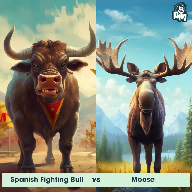 Spanish Fighting Bull vs Moose - Animal Matchup