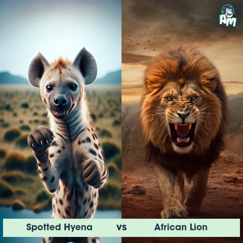 Spotted Hyena vs African Lion - Animal Matchup