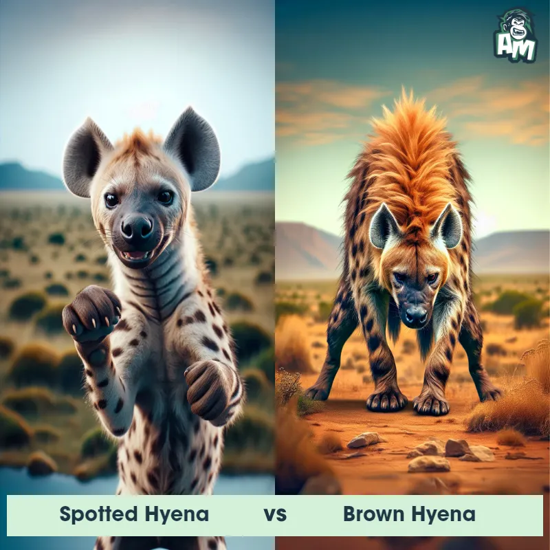 Spotted Hyena vs Brown Hyena - Animal Matchup