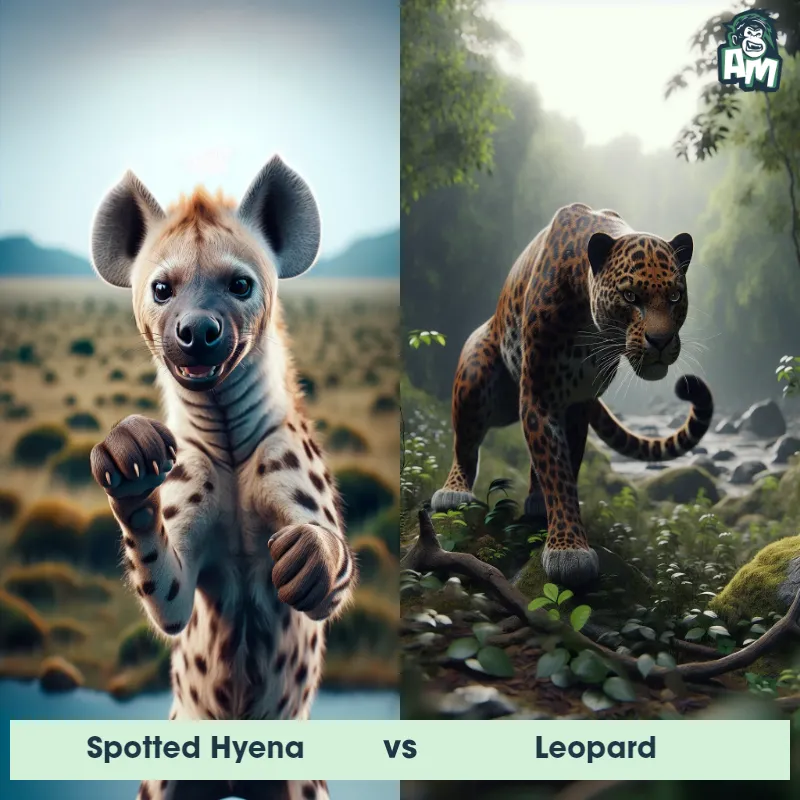 Spotted Hyena vs Leopard - Animal Matchup