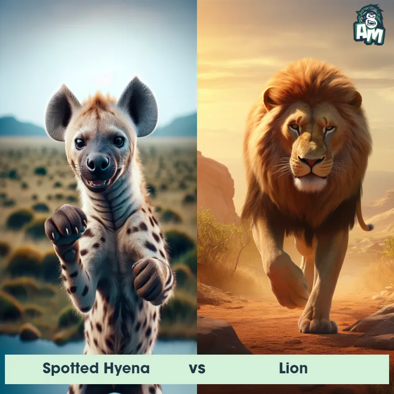 Spotted Hyena vs Lion - Animal Matchup