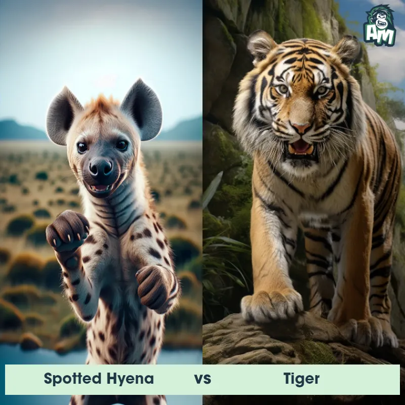Spotted Hyena vs Tiger - Animal Matchup