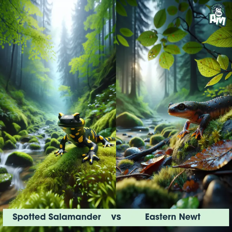 Spotted Salamander vs Eastern Newt - Animal Matchup