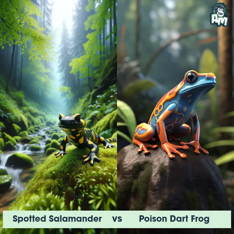 Spotted Salamander vs Poison Dart Frog - Animal Matchup