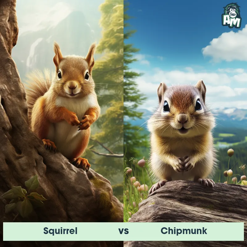 Squirrel vs Chipmunk - Animal Matchup