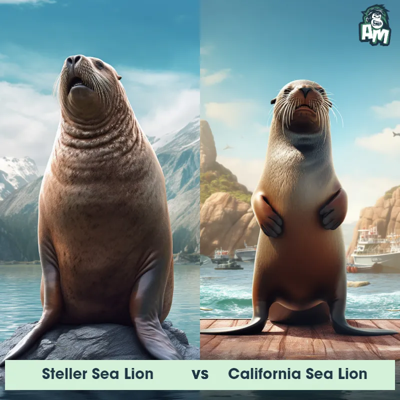 Steller Sea Lion vs California Sea Lion - Animal Matchup