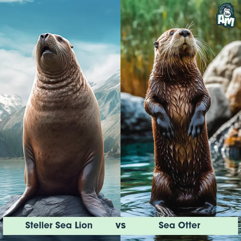 Steller Sea Lion vs Sea Otter - Animal Matchup