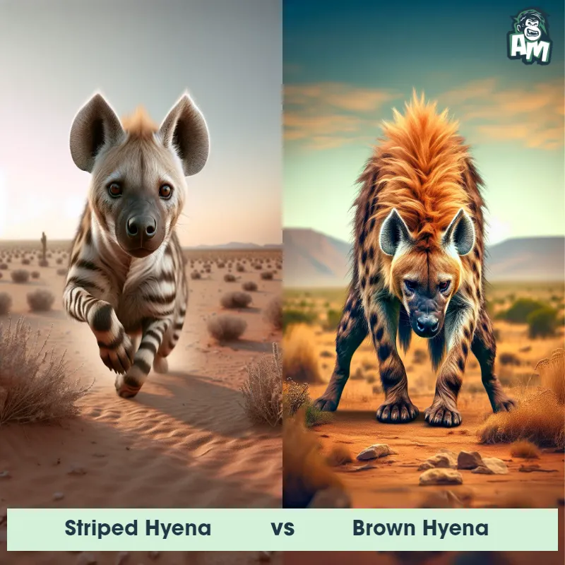 Striped Hyena vs Brown Hyena - Animal Matchup
