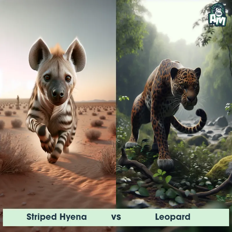 Striped Hyena vs Leopard - Animal Matchup