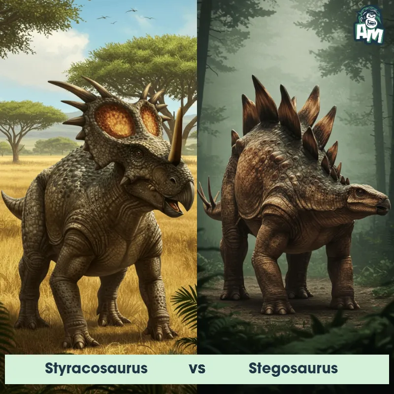 Styracosaurus vs Stegosaurus - Animal Matchup