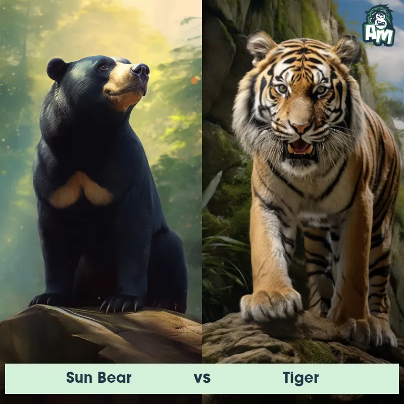 Sun Bear vs Tiger - Animal Matchup