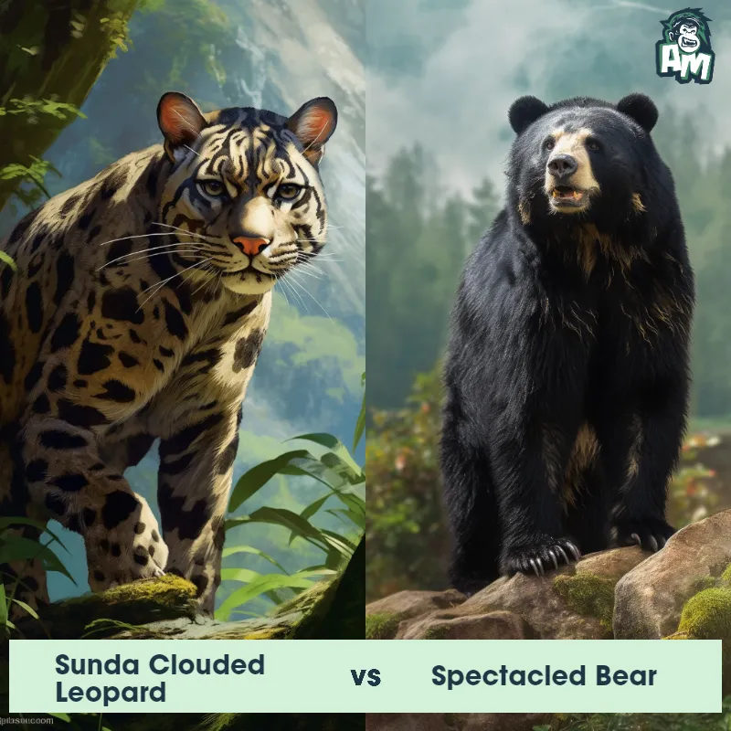 Sunda Clouded Leopard vs Spectacled Bear - Animal Matchup