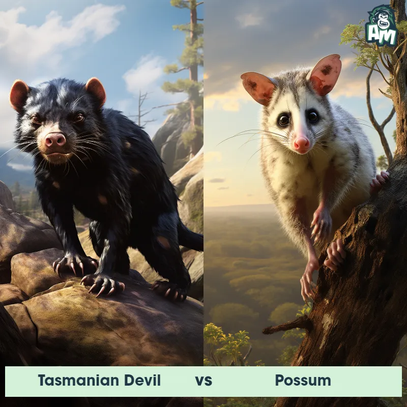 Tasmanian Devil vs Possum - Animal Matchup