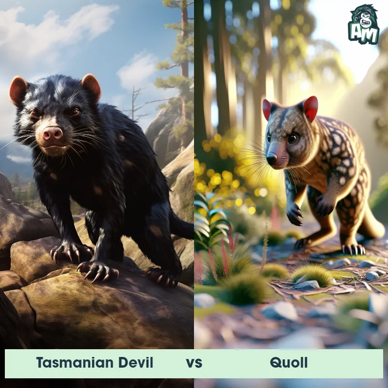 Tasmanian Devil vs Quoll - Animal Matchup